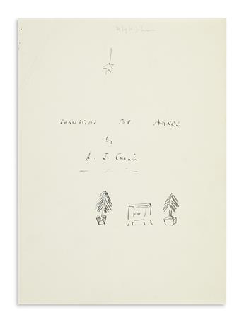 CRONIN, ARCHIBALD JOSEPH. Autograph Manuscript Signed, A.J. Cronin in the byline of the title-page, complete draft for his short stor